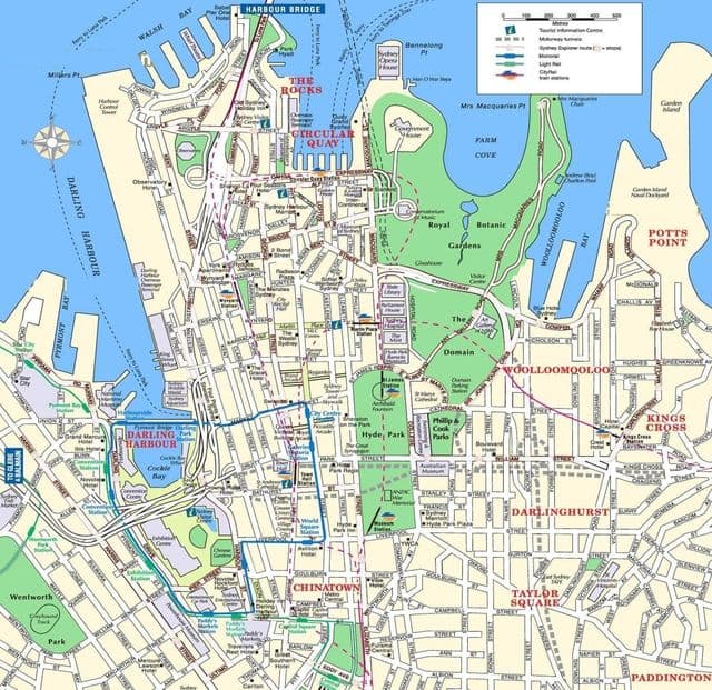 Sydney city center map