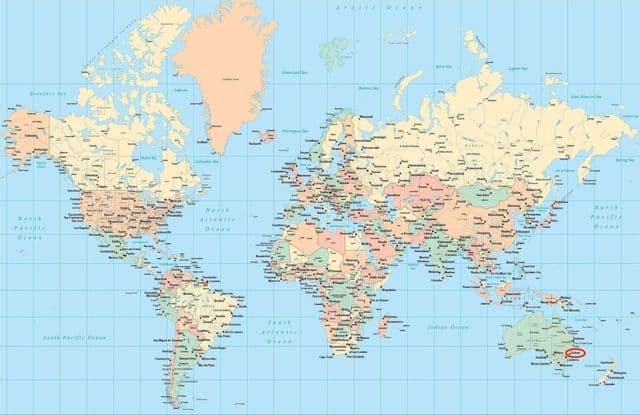 Sydney location on world map