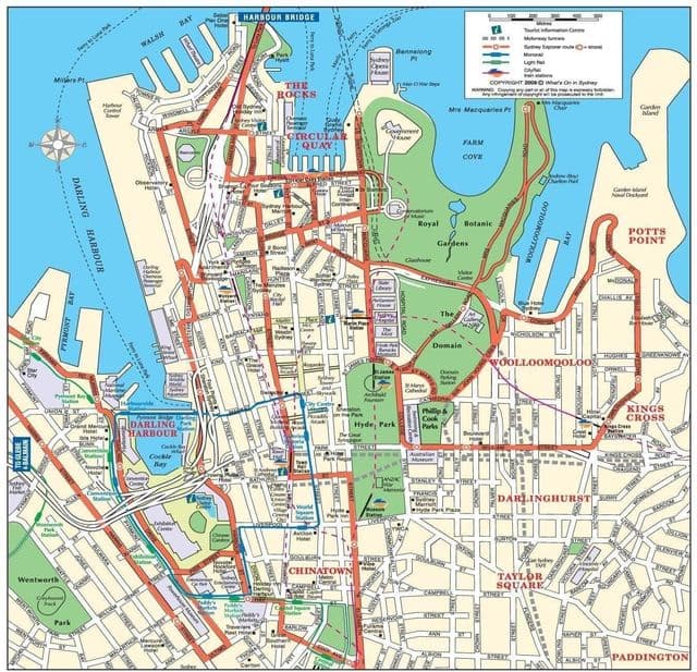 Sydney walking tours map